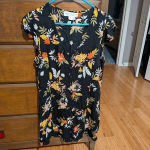 Saltwater LUXE Black Floral Mini Dress, Summer Light.